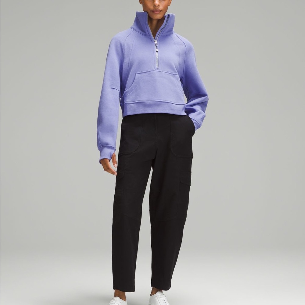 Scuba Oversized Funnel-Neck Half Zip in Dark Lavender Size M/L - Picture 4 of 8